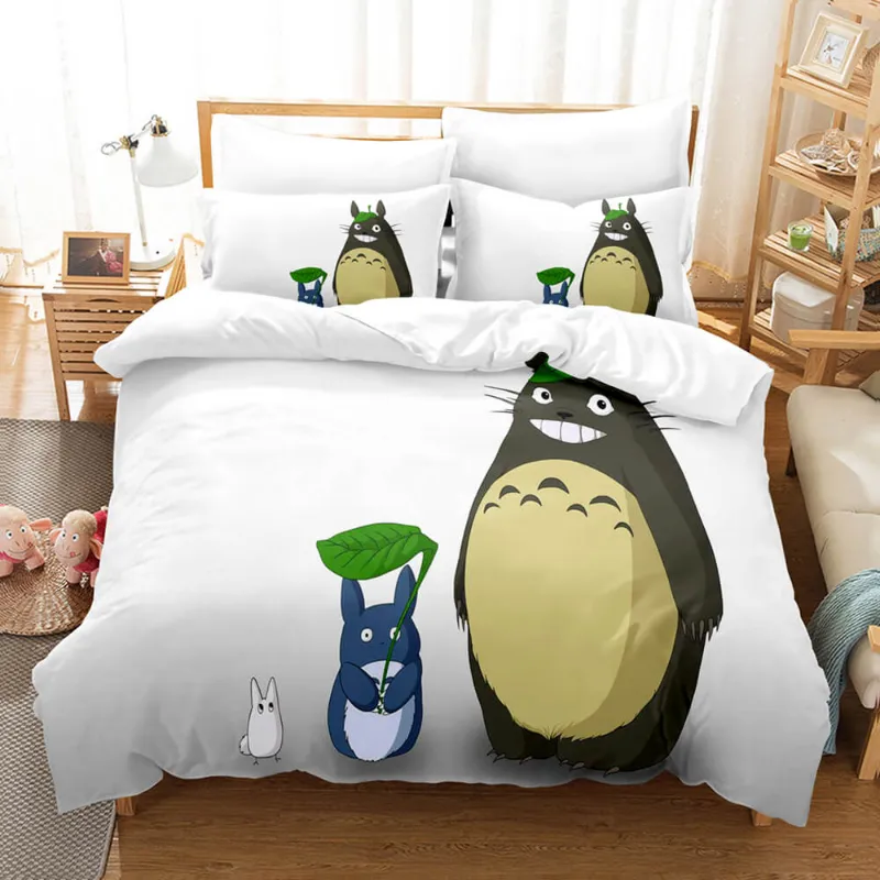 EBuycos Anime MY NEIGHBOR TOTORO Bedding Sets Quilt Covers, duvet cover featuring Totoro characters