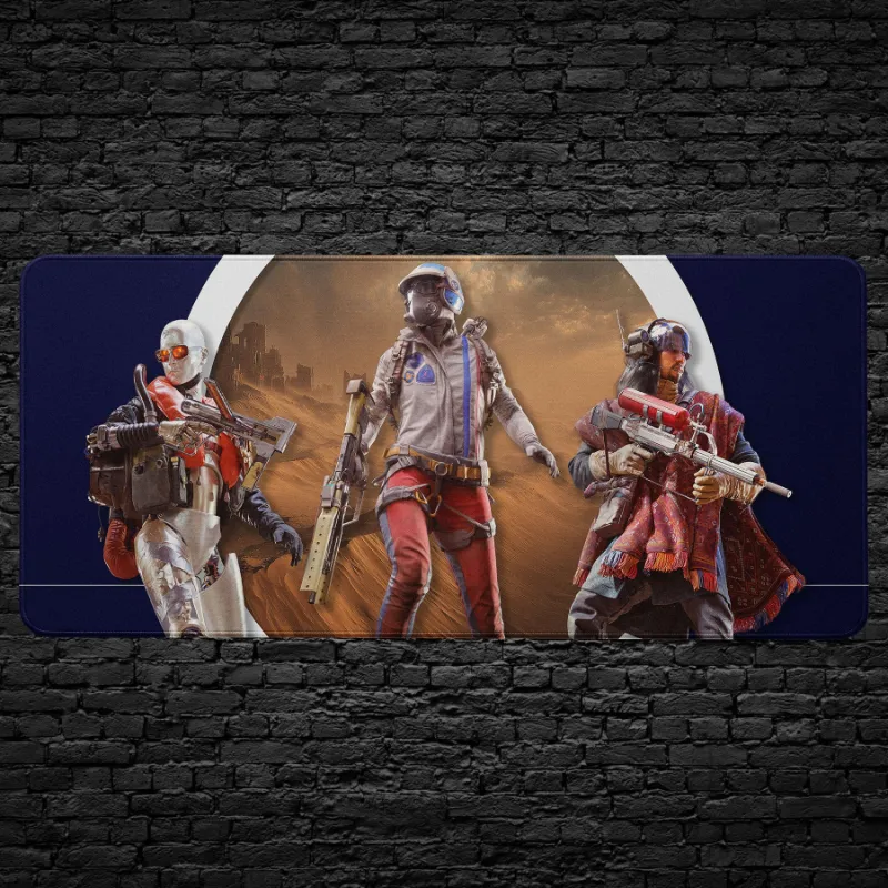 CruArt ARC Raiders Inspired Desk Mat with retro sci-fi raider squad gaming