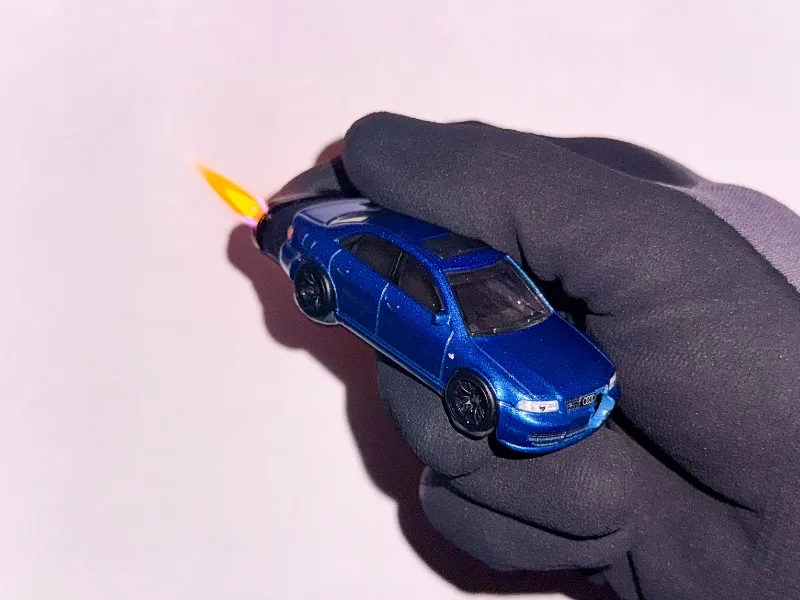 SoCal Divinity Audi S4 Quattro Refillable Lighter with custom handmade design