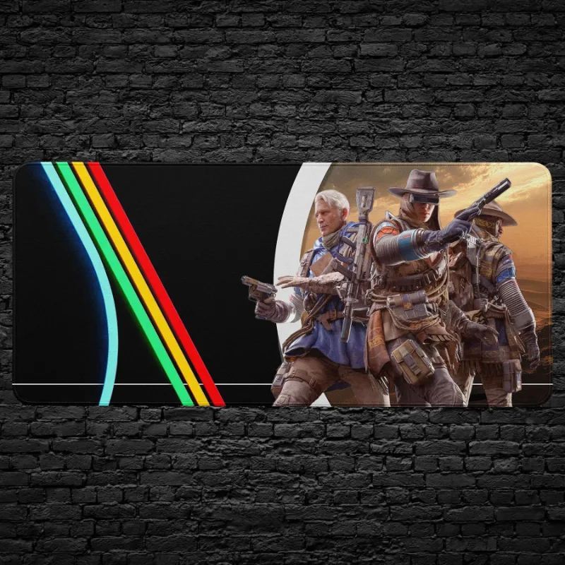 CruArt ARC Raiders Desk Mat with retro sci-fi armored raiders on desert