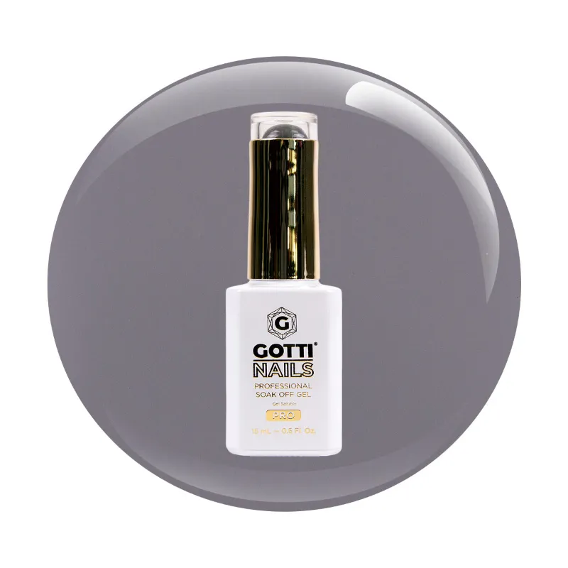 Gotti Nails #04G Gel Color Dreaming Of Rain bottle with steely gray crème finish