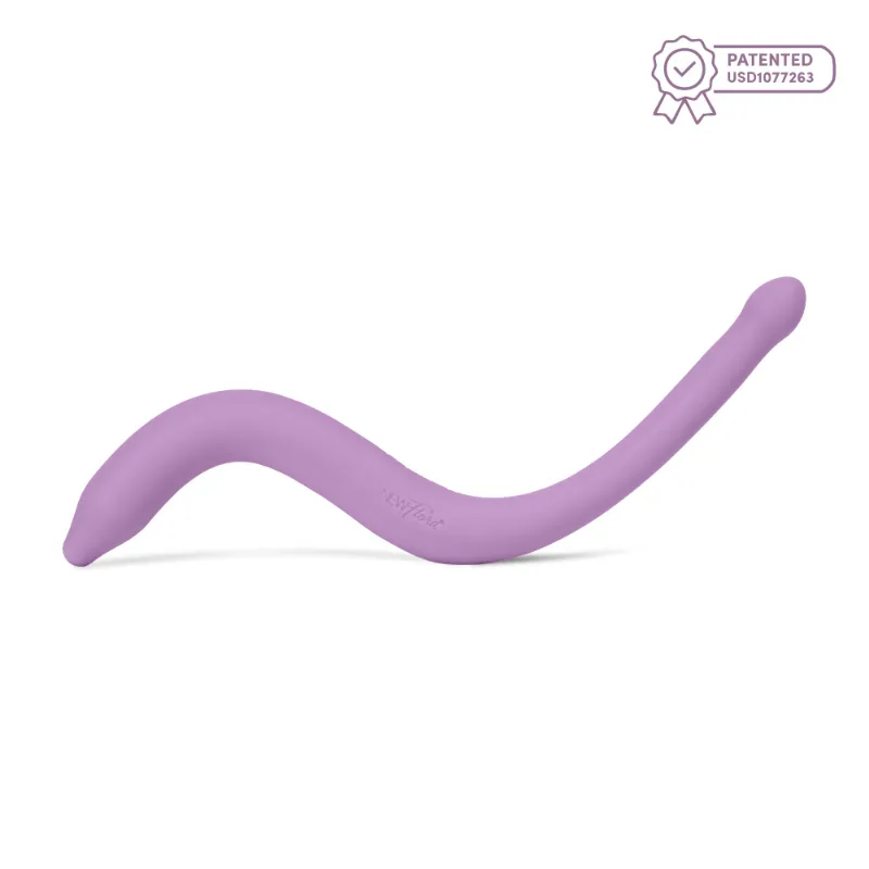 NewFlora Vibrating Pelvic Wand with dual-end design and rechargeable vibration in medical-grade silicone