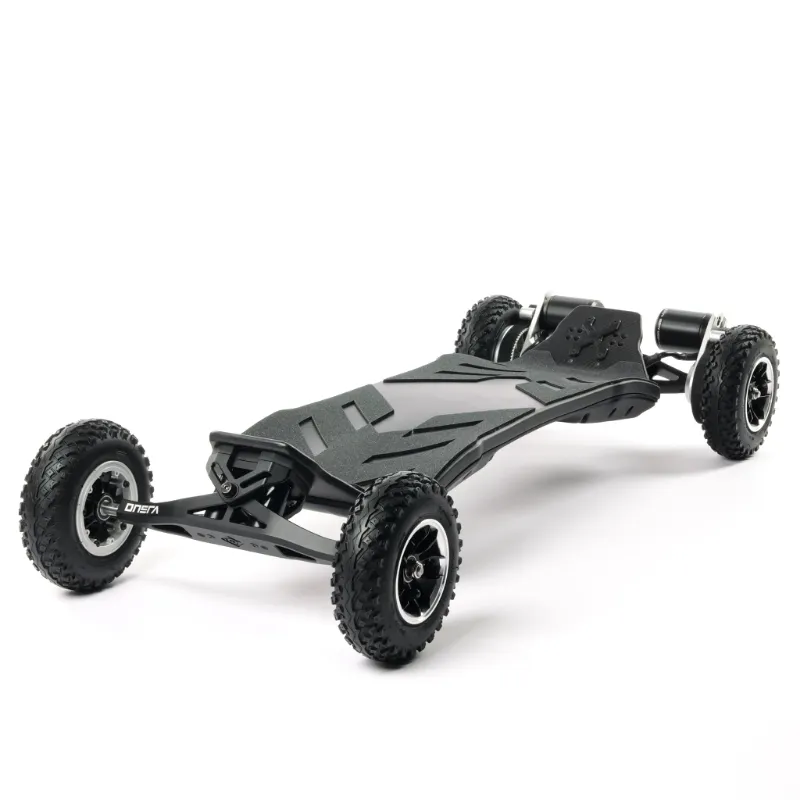 Onsra CH VELAR 2.0 Belt Drive electric skateboard on display showing carbon deck and pneumatic wheels