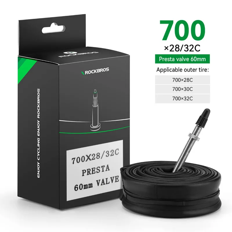 RockBros US 700C Road Bike Inner Tube with Presta valve for 23-35C tires