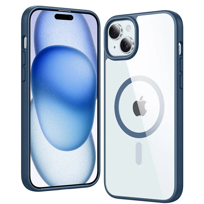 FNTCASE OFFICIAL transparent magnetic case for iPhone 15 with crystal clear anti-yellowing design