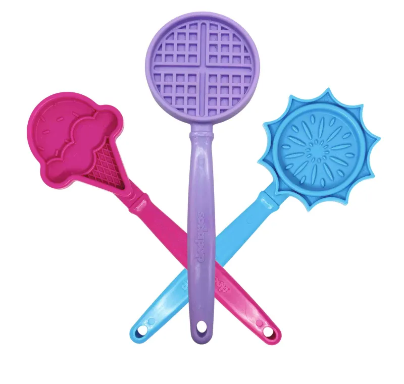 Soda Pup Lick Stick 3 Pack showing three blue hand-held treat tools