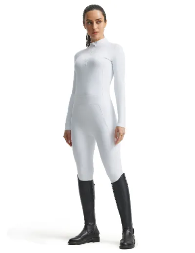 FiTST4 Women Equestrian Outfit Shirt and Knee-Patch Breeches two-piece riding set