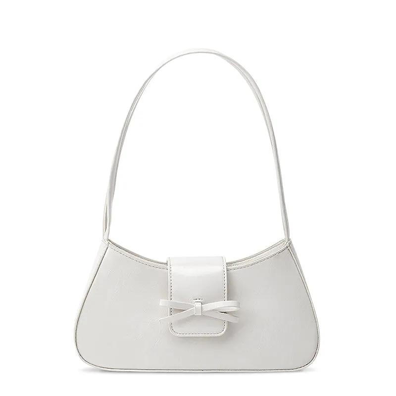 Bond & Mason The Leah Handbag showing compact vegan leather bag with silver-tone hardware