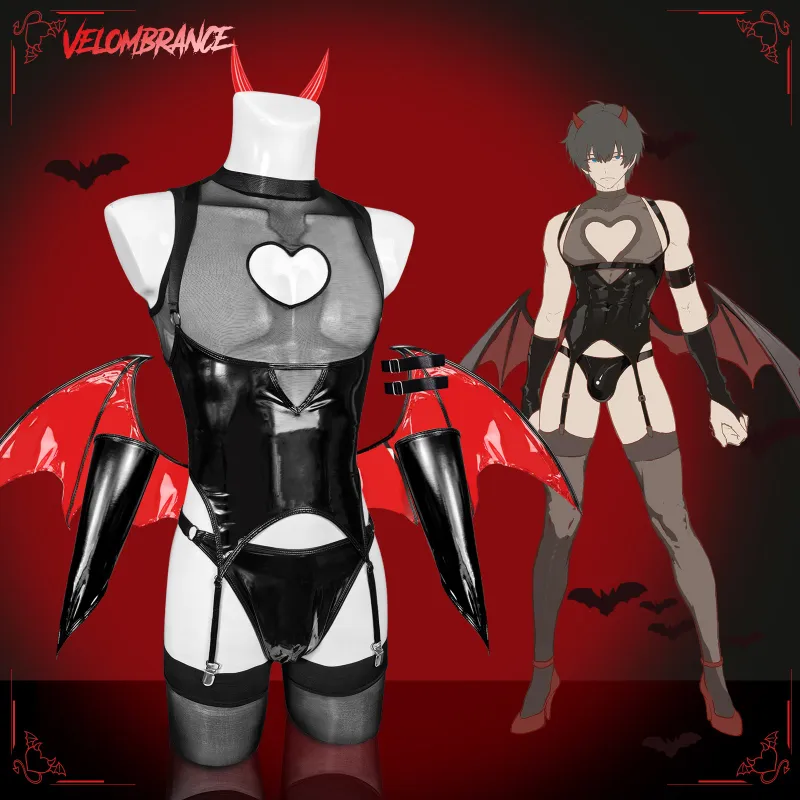 Velombrance Pre-order Halloween Little Demon Set with wings and corset