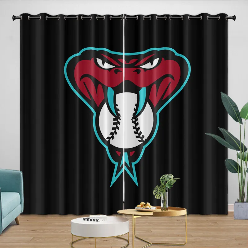 EBuycos Arizona Diamondbacks Curtains Blackout Window Drapes Room Decoration