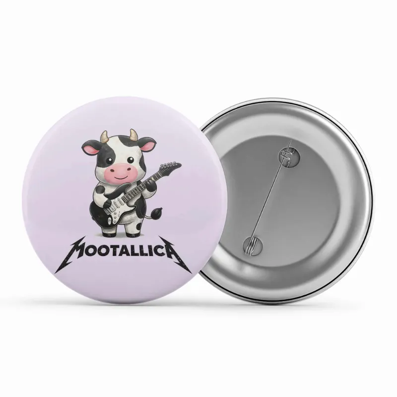 The Banyan Tee US Badge - Mootallica pin button with glossy finish on white background