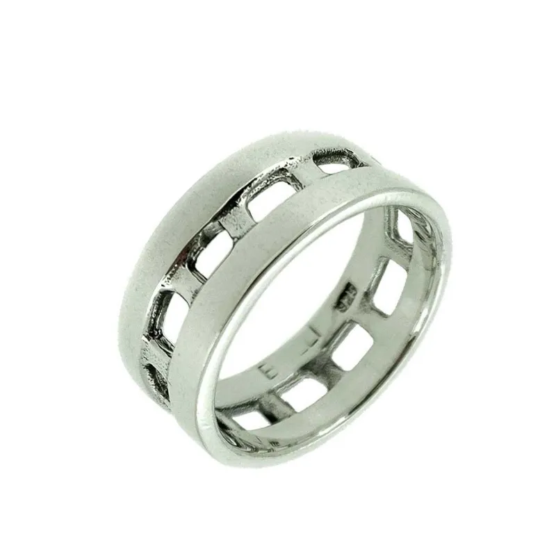 Nammi Burkni The Strong One oxidised silver ring by Icelandic goldsmith