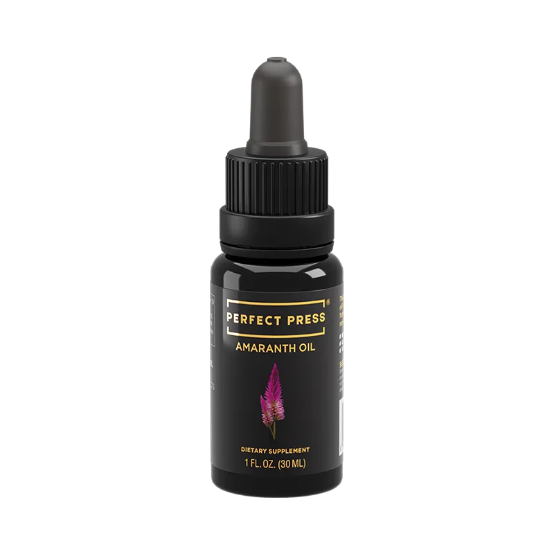 Activation Products Amaranth Oil Perfect Press bottle in dark Miron glass with dropper