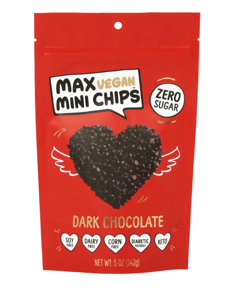 Max Sweets Dark Chocolate Sugar-Free Mini Chips bag