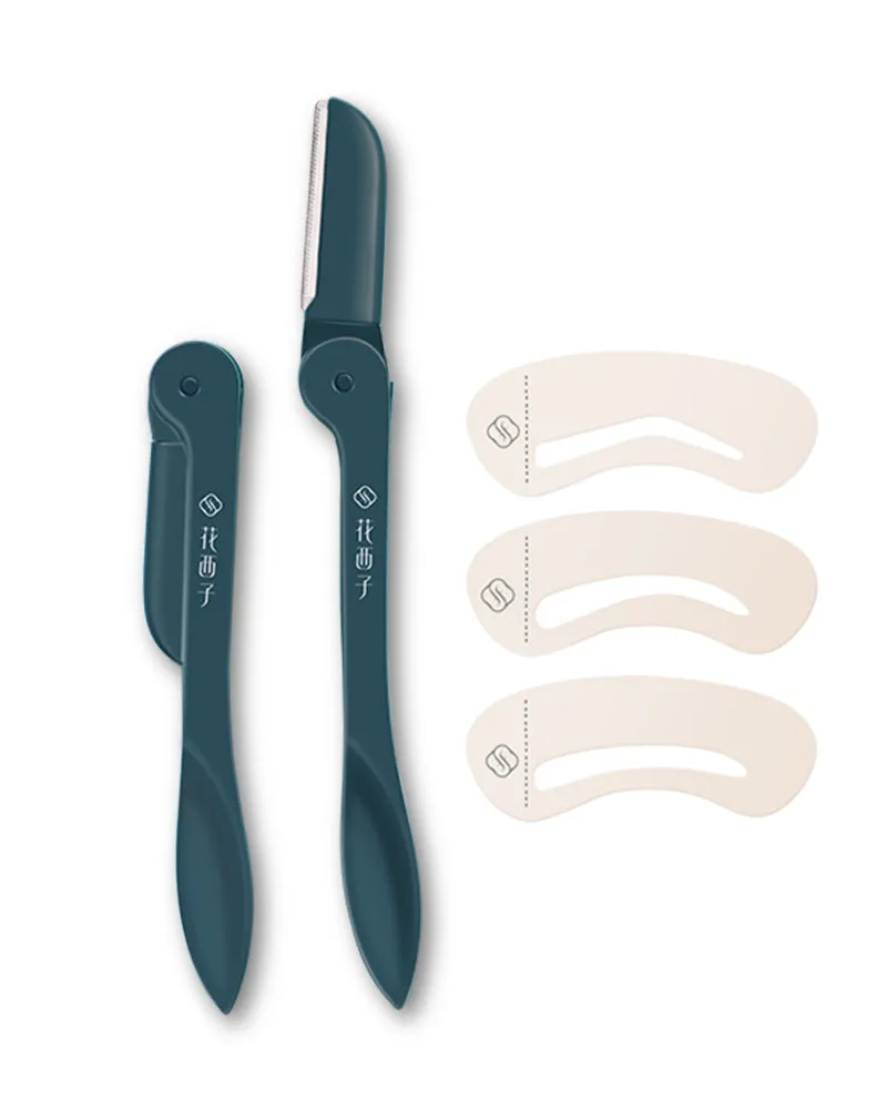 Florasis Willow Leaf Eyebrow Razor, silver handheld grooming tool