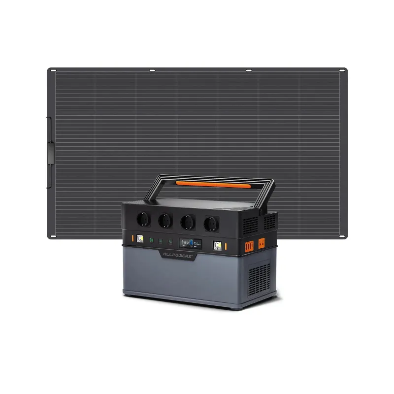 ALLPOWERS ES 1500W Generador Solar S1500 with flexible 200W solar panel