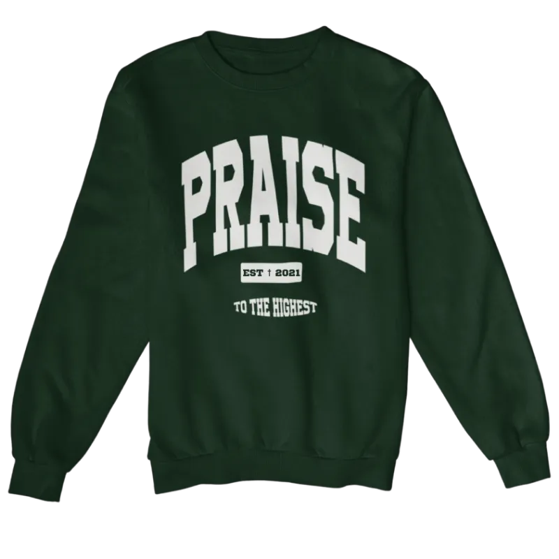 We The Believers Praise To The Highest Crewneck front view