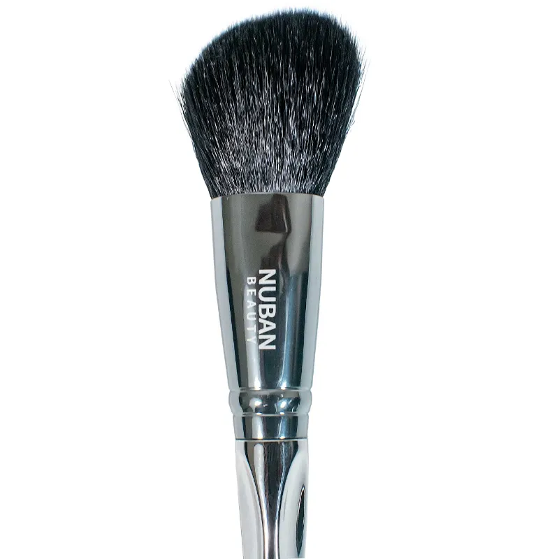 Nuban Beauty NF-12 Blush/Contour Brush with diagonal natural-hair bristles