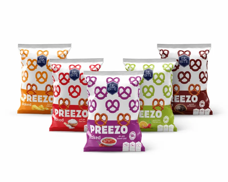 LiteBite Egypt Preezo oven-baked pretzel twists in resealable bag