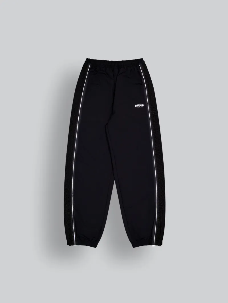 ARNTREAL Eclipse Trackpant in black nylon with reflective details