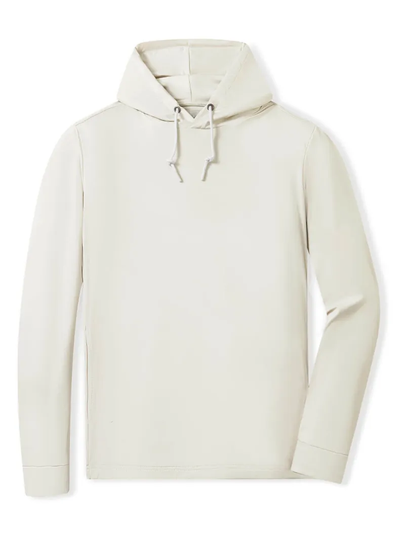 DTWOOO Solid Performance Hoodie in sandshell with drawstring hood and side pockets