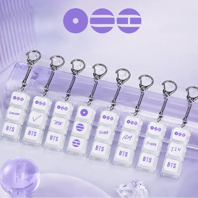 TTAesthetic ARIRANG Pressable Keycap Pendant Keychain, small pressable keycap with keychain loop