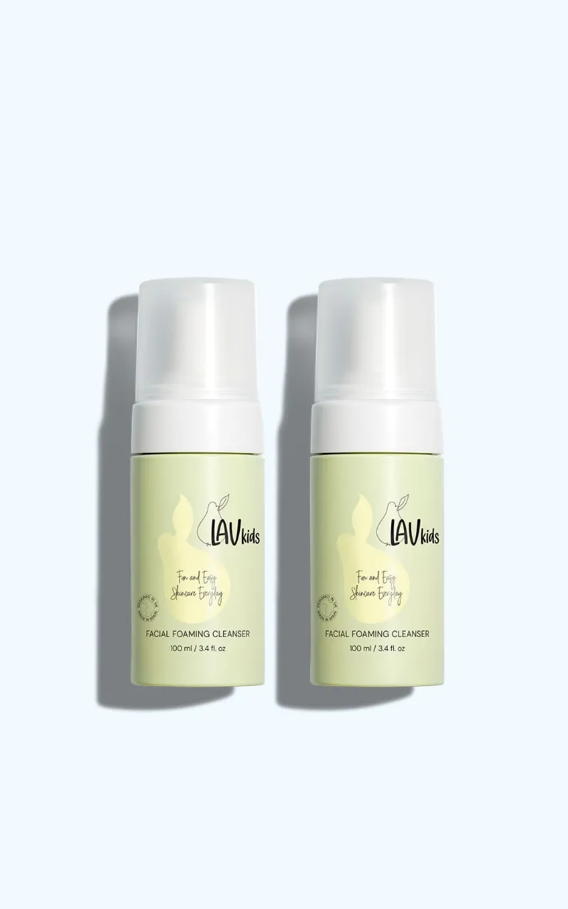 Lav Kids Facial Foaming Cleanser Value Pack with two cleanser bottles