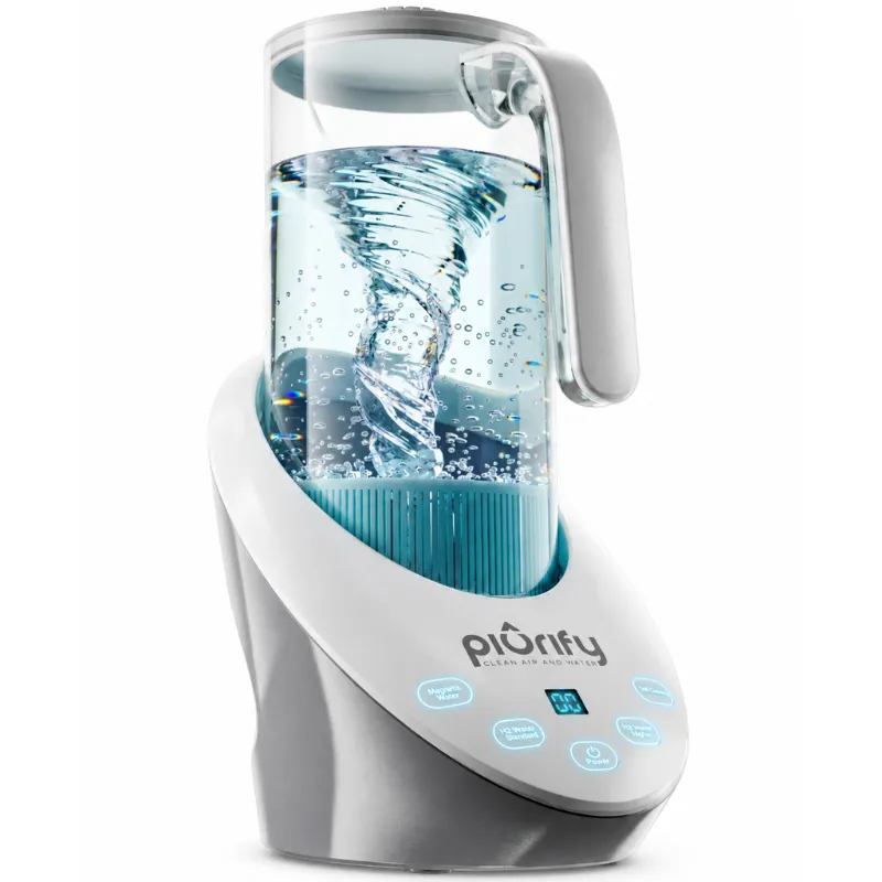 Piurify Water Hydrogenator Pitcher, hydrogen-infusing water filter pitcher for home use