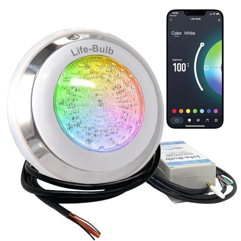 No More Green Technologies Life-Bulb Smart Wall-Mount Color LED Inground Pool Spa Light System with 75ft cord