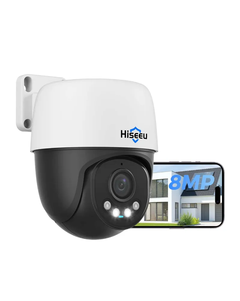 Hiseeu 4K 8MP PoE dome camera with 360° PTZ and human tracking