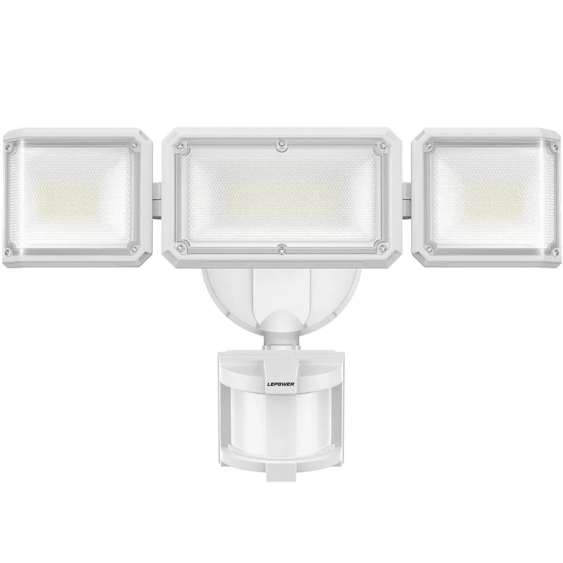 Lepower Tec dusk to dawn flood light with 3-head motion sensor