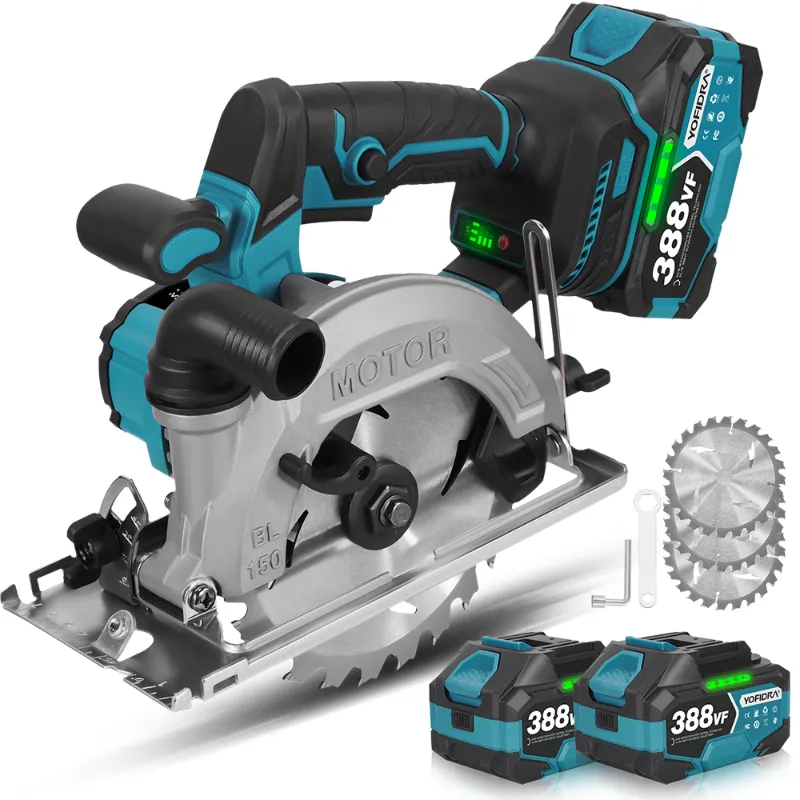 NewBeny 6 Inch Brushless Cordless Circular Saw, power saw with adjustable bevel cutting feature