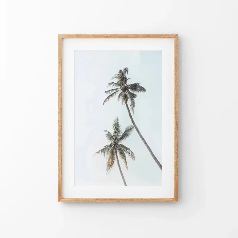 Wall Art Set California Tropical Themed Wall Decor showing large palm trees