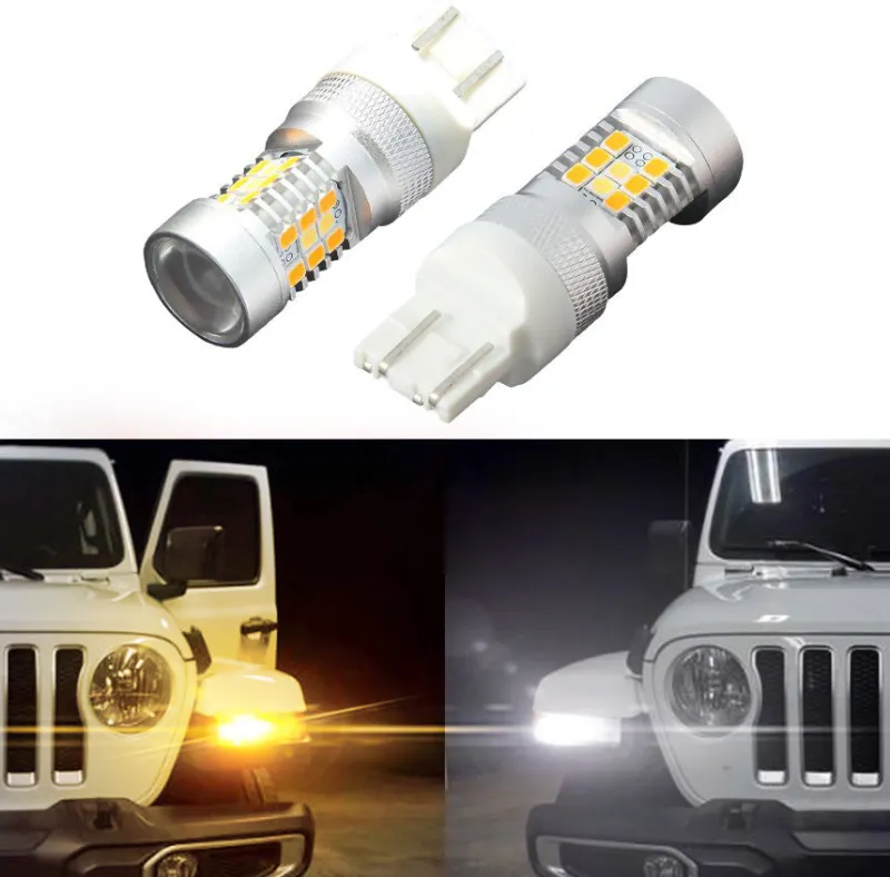 Sunpie 2018-2026 JL Switchback Turn Signal LED Bulbs pair for Jeep Wrangler Sport models