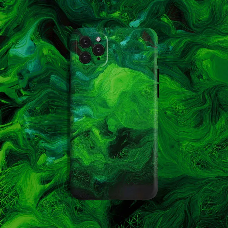 Techypop Green Waves Silicone Shockproof Protective Designer iPhone Case with wave pattern design