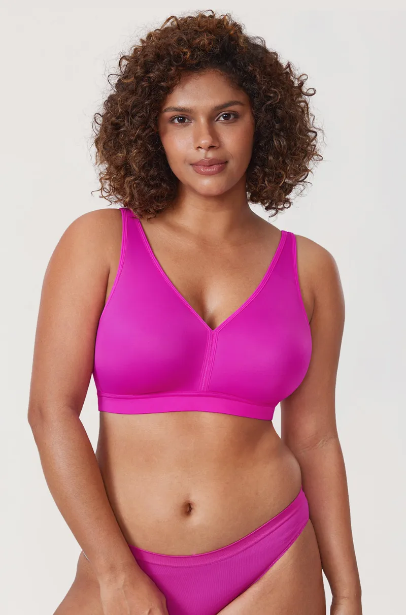 Essenther Global Full Coverage Wireless Unlined Bra with wide straps and U-back design