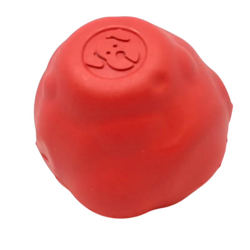 Soda Pup Asteroid Rubber Dog Chew Toy for heavy chewers red retrieving toy USA made