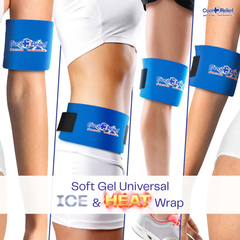 Cool Relief Soft Gel Universal Ice and Heat Wrap shown on an arm