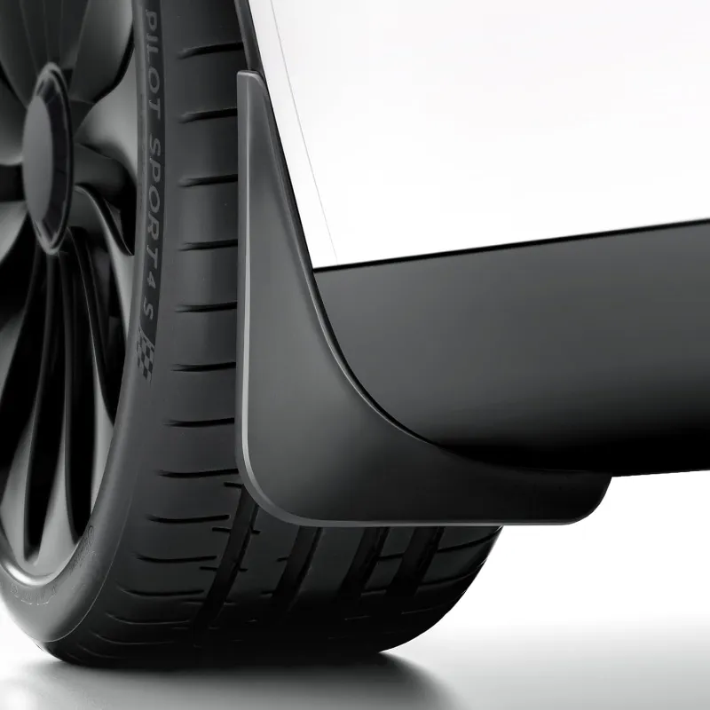 Tesstudio All-Weather Mud Guard Body Kits for Tesla Model X/3/Y installed on vehicle
