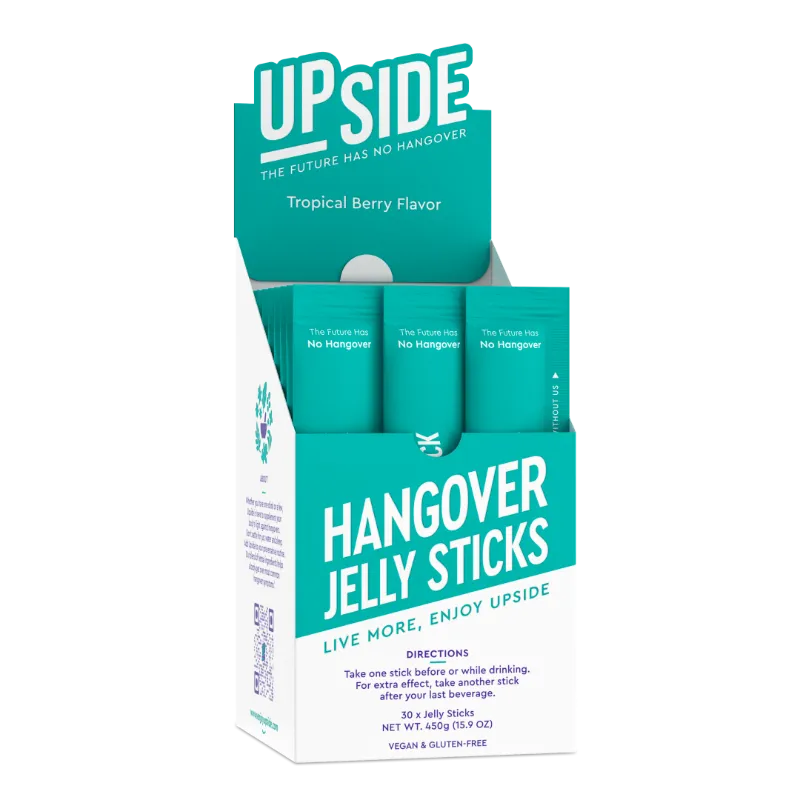 Enjoyupside Upside Hangover Sticks Party Box 30-Pack bulk set of herbal jelly stick packets