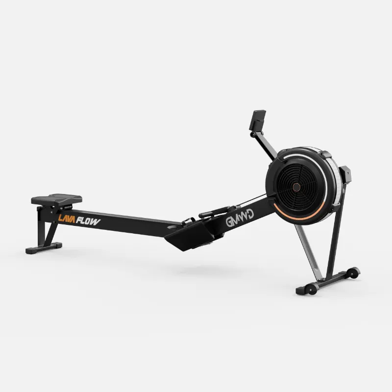 GMWD Fitness LAVA FLOW Rowing Machine RM02 in orange and black with performance monitor