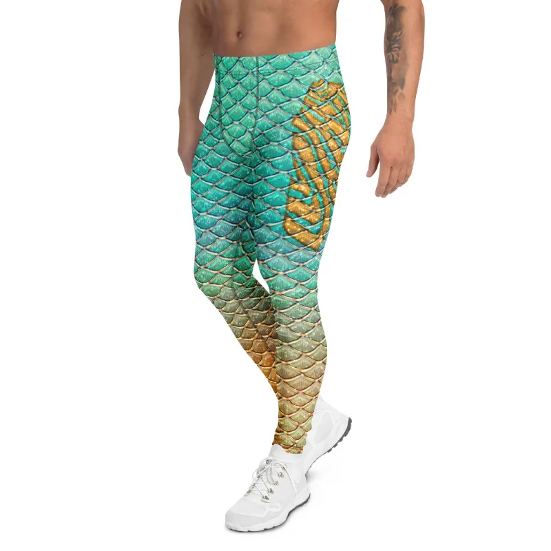 Sereia Guardiã Solaris Men's Leggings, fitted stretch workout leggings