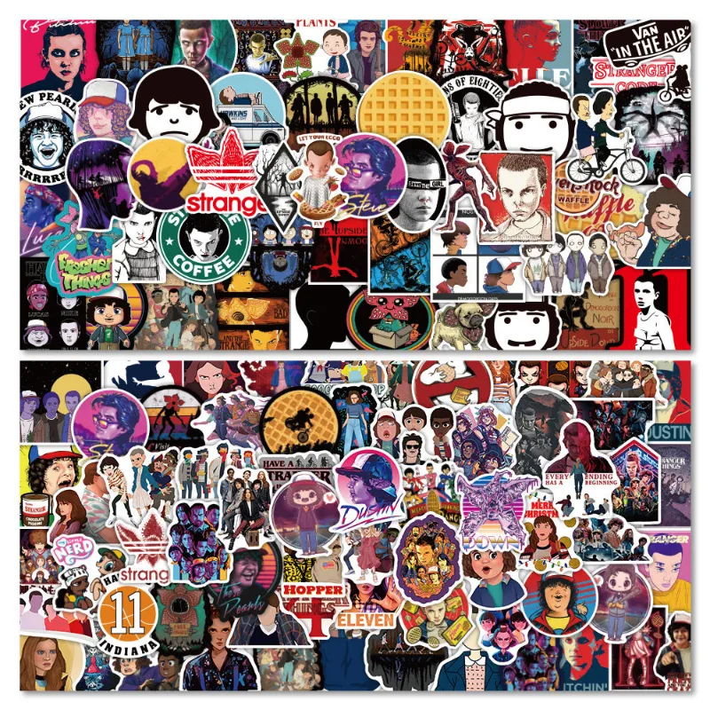 TTAesthetic 100 TV graffiti decorative stickers, collection of colorful urban-style stickers