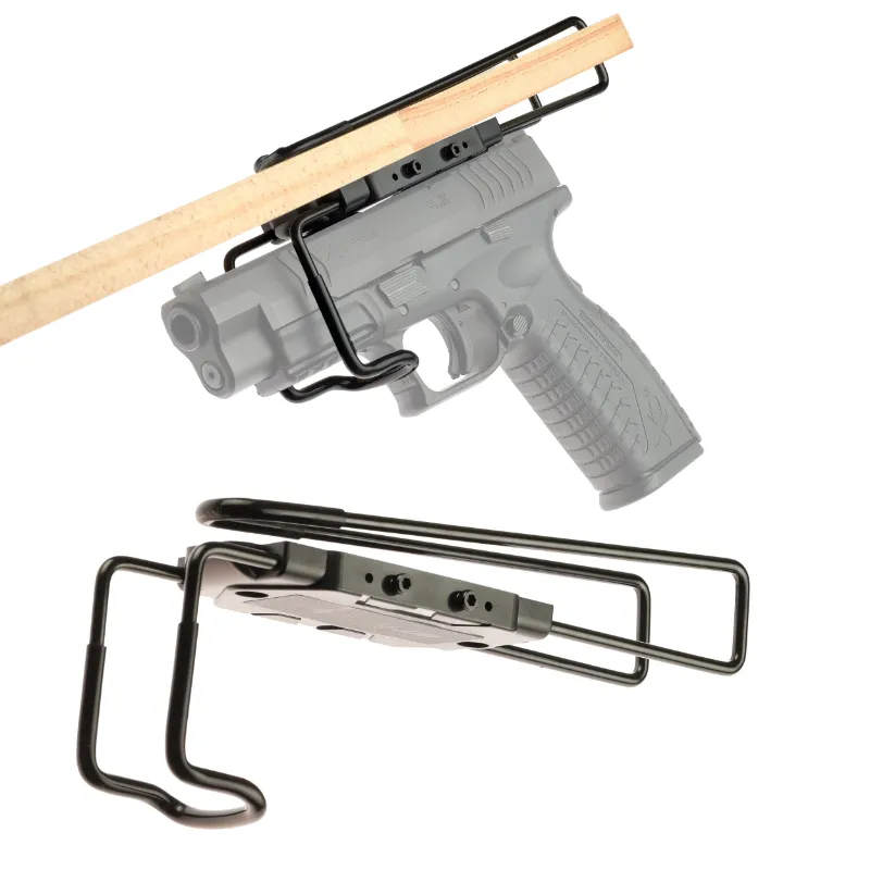 The Stinger Tools Under Shelf Gun Magnet with frame support for concealed firearm storage