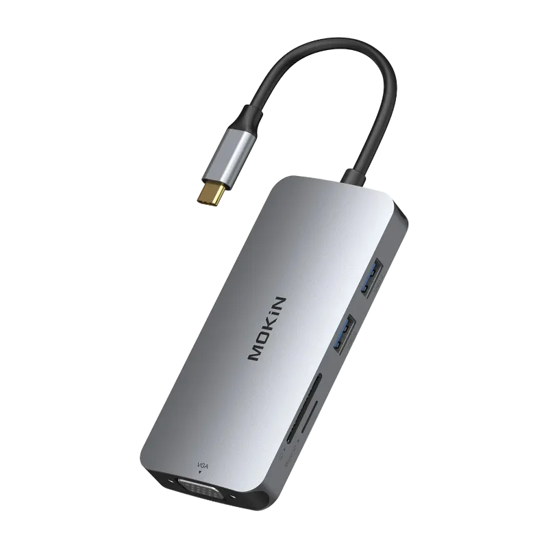 MOKiN 9 IN 1 USB-C to HDMI Adapter for MacBook Air/Pro with connection ports