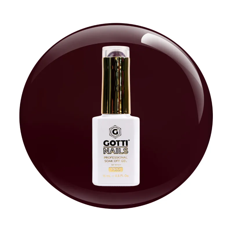 Gotti Nails #30G Gel Color Dont You Dare bottle showing seductive burgundy-wine crème gel polish