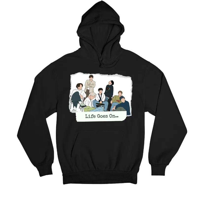 The Banyan Tee US BTS Hoodie - Life Goes On pullover fleece hoodie