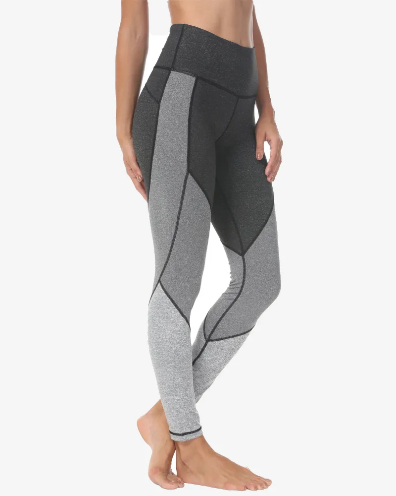 QUEENIEKE Color Blocking Mid-Waist Tights Leggings with gradient