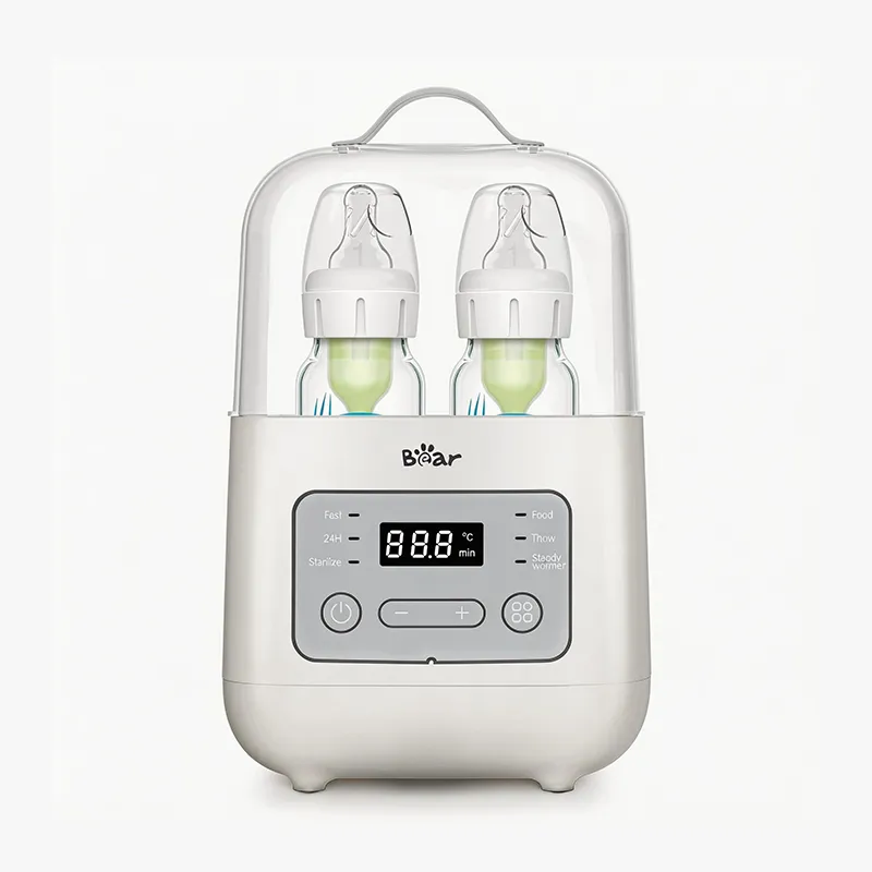 Bearforbaby smart double bottle warmer with dual chambers and digital display