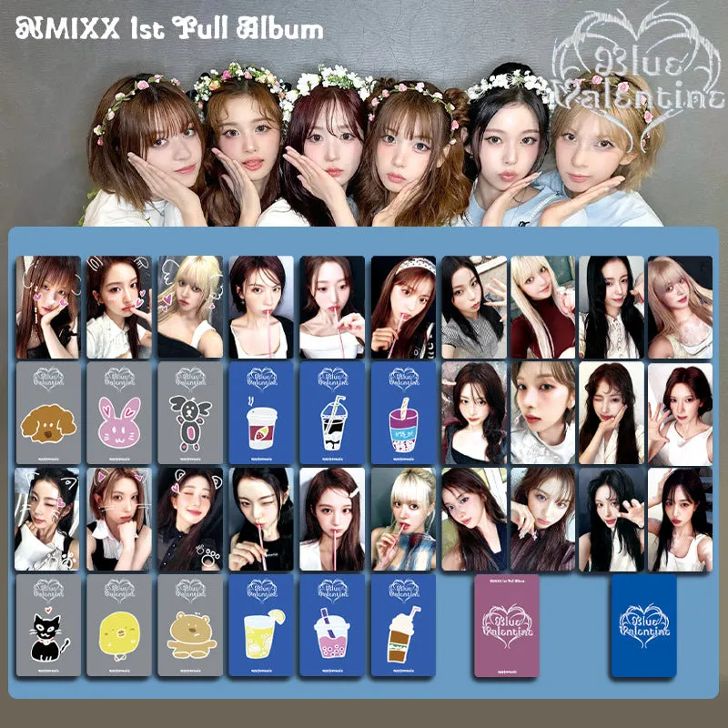 TTAesthetic Blue Valentine Album Photocard Collection, aesthetic fan cards with charming album imagery